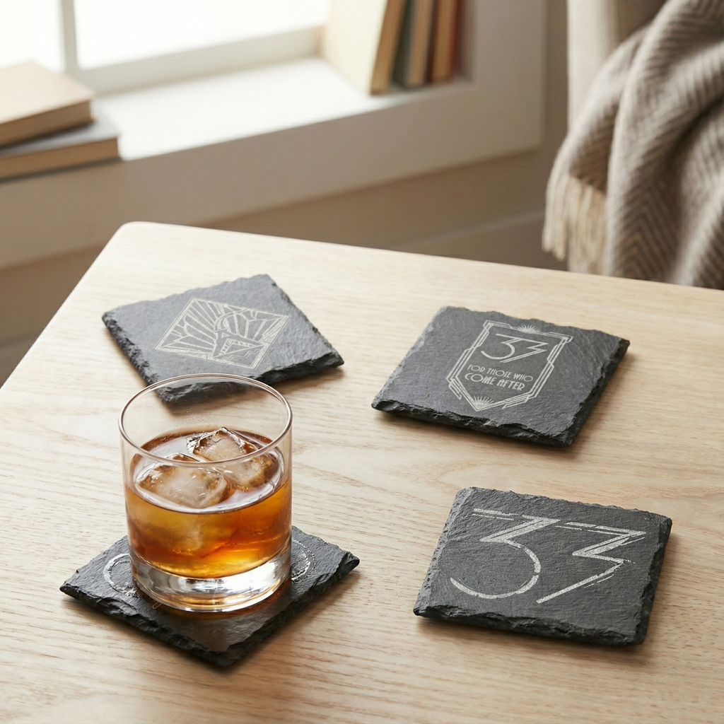 Expedition 33 slate coasters.